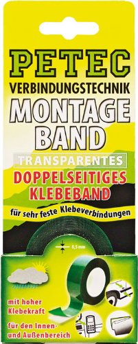 Power Montageband Transparent 2 m lang, 19 mm breit, 0,5 mm dick Power Montageband Transparent 2 m lang, 19 mm breit, 0,5 mm dick von PETEC Verbindungstechnik GmbH