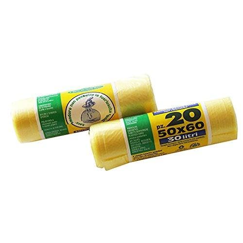 Set 50 Petrer Abfallbeutel Gelb 50 x 60 NYL 20 P Rolle Tanne Igiene und Reinigung von Haus von PETER