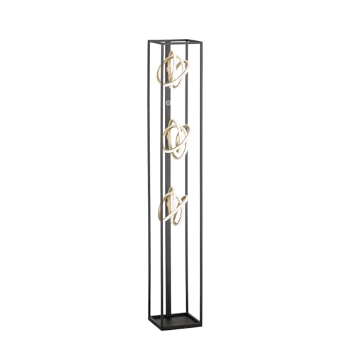 Fischer & Honsel Stehleuchte, Gisi|schwarz matt/goldfarben|L: 20 cm, B: 20 cm, H: 130 cm|Sensordimmer 3 Sufen|3x LED 15 Watt|4600 lm|EEG: F Fischer & Honsel Stehleuchte, Gisi|schwarz matt/goldfarben|L: 20 cm, B: 20 cm, H: 130 cm|Sensordimmer 3 Sufen|3x LED 15 Watt|4600 lm|EEG: F von Fischer & Honsel