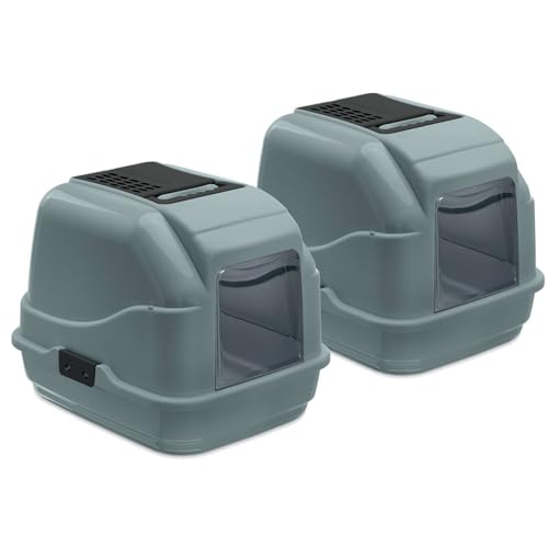 2er Sparpack Recycling Katzentoilette Katzenklo Easy Cat Grau von PETGARD