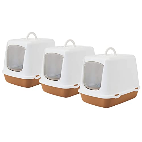 3er Sparpack Katzentoilette Haubentoilette Oscar Weiss-braun von PETGARD