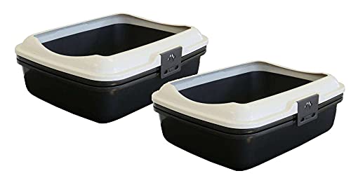 2er Sparpack Katzentoilette Katzenklo Denver mit eingebautem Sieb von PETGARD