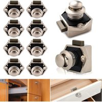 Petites Ecrevisses - 10 Pcs Push Button Catch Door Lock Möbelschloss Lock Catch Lock für Schubladen Schrank Van rv Yacht von PETITES ECREVISSES