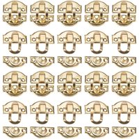 20 Stück Haspe Latch Verschluss mit Schrauben Antike Dekorative Haspe Schmuck aus Holz Box Haspe Latch für Holzkiste Koffer Geschenkkisten - Gold 20 Stück Haspe Latch Verschluss mit Schrauben Antike Dekorative Haspe Schmuck aus Holz Box Haspe Latch für Holzkiste Koffer Geschenkkisten - Gold von PETITES ECREVISSES