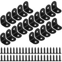 Petites Ecrevisses - 20 Stück Winkelverbinder Edelstahl Winkel Möbelwinkel 90 Grad mit Schrauben Winkel Bracket für Tisch Stuhl Fenster Schwarz Petites Ecrevisses - 20 Stück Winkelverbinder Edelstahl Winkel Möbelwinkel 90 Grad mit Schrauben Winkel Bracket für Tisch Stuhl Fenster Schwarz von PETITES ECREVISSES