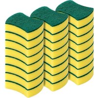 Petites Ecrevisses - 24 Stück Putzschwamm Doppelseitiger Spülschwamm für Küche Mehrzweck Reinigungsschwamm 10x8x3cm von PETITES ECREVISSES