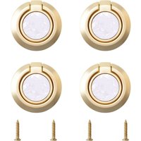 Petites Ecrevisses - 4 Pcs Moebelgriff für Schränke Kommode Schubladengriff Türgriffe Bündig Ring Ziehgriffe mit Schrauben von PETITES ECREVISSES