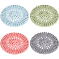 Petites Ecrevisses - 4 Stück Abflusssieb Silikon Abflusssieb Dusche Haarfänger Badewanne Abflussabdeckung für Badezimmer Badewanne Küche Petites Ecrevisses - 4 Stück Abflusssieb Silikon Abflusssieb Dusche Haarfänger Badewanne Abflussabdeckung für Badezimmer Badewanne Küche von PETITES ECREVISSES