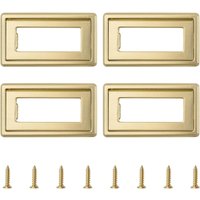Petites Ecrevisses - 4 Stück Griff für Schublade Versteckter Möbelgriff mit Schrauben Quadratischer Unsichtbarer Griff für Schränke - Gebürstetes Gold von PETITES ECREVISSES