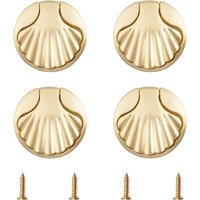 Petites Ecrevisses - 4 Stück Schubladengriffe Muschelformgriffe Zugring Griff für Schubladen mit Schrauben Möbelgriff für Schrank Kommoden von PETITES ECREVISSES