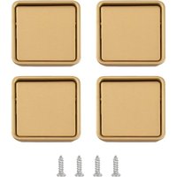 4 Stück Verdeckter Griff Unsichtbarer Möbelknöpfe Zugring Griff für Kleiderschrank Schubladen Schränke - Gebürstetes Gold von PETITES ECREVISSES