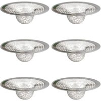 Petites Ecrevisses - 6 pcs Abflusssieb Edelstahl 7cm Haarsieb Dusche Waschbecken Sieb für Badewanne Küche von PETITES ECREVISSES