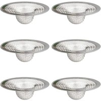 Petites Ecrevisses - 6 pcs Abflusssieb Edelstahl 7cm Haarsieb Dusche Waschbecken Sieb für Badewanne Küche von PETITES ECREVISSES
