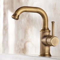 Petites Ecrevisses - Antik Wasserhahn Bad Messing 360° Schwenkbar Bronze Einhebelmischer Waschtischarmatur Mischbatterie Waschbecken Armatur mit G3/8 von PETITES ECREVISSES