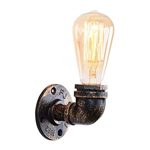 PETITES ECREVISSES LED Vintage Metall Wand Lampe,Retro Wandlampe Wasserrohr Amerikanischer Stil Halterung Industrielampe Innendekoration Design von PETITES ECREVISSES