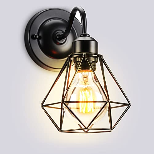 PETITES ECREVISSES Wandlampe E27 Vintage Wandleuchte Industrial Innen Lampe Einstellbarer Lampenschirm 16CM Metall Deckenleuchte für Schlafzimmer Flur Wohnzimmer (A-1PCS) von PETITES ECREVISSES