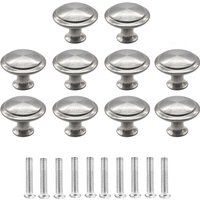 Petites Ecrevisses - 10 Stück Schrankgriffe Silber 27mm Möbelknöpfe aus Edelstahl Schubladenknöpfe mit Schrauben Petites Ecrevisses - 10 Stück Schrankgriffe Silber 27mm Möbelknöpfe aus Edelstahl Schubladenknöpfe mit Schrauben von PETITES ECREVISSES