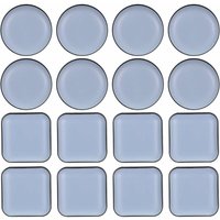 Petites Ecrevisses - 16 Stück Möbelgleiter Teflon Selbstklebende 25mm Möbelschieber für Tische Stühle Sofas 8 Pcs Quadrat+8 Pcs Runde von PETITES ECREVISSES