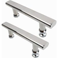 Petites Ecrevisses - 2 Stück Türgriff für Duschkabine 145mm Duschtürknopf Edelstahl Glastürgriff Chrome - Transparent von PETITES ECREVISSES