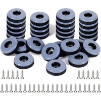 Petites Ecrevisses - 30 Stück Teflongleiter Einschraubbar Möbelgleiter 50mm Schutz Bodengleiter Set für Möbel Sessel Stuhlbeine von PETITES ECREVISSES