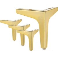 Petites Ecrevisses - 4 Stück Möbelfüße 15cm Bettbeine Tschbeine mit Schrauben für Sofa Schrank Stuhl Gold von PETITES ECREVISSES