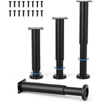 Petites Ecrevisses - 4 Stück Möbelfüße Verstellbar Metall Tischbeine Möbelbeine für Stühle Schrank Sofa Belastbar bis 450KG Schwarz - 18cm von PETITES ECREVISSES