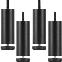 Petites Ecrevisses - 4 Stück Möbelfüße Verstellbare Tischbeine Aluminiumlegierung Möbelbeine für Bett Sofa Schrank Schwarz - 12cm Petites Ecrevisses - 4 Stück Möbelfüße Verstellbare Tischbeine Aluminiumlegierung Möbelbeine für Bett Sofa Schrank Schwarz - 12cm von PETITES ECREVISSES