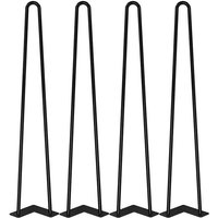 Petites Ecrevisses - 4er Set Hairpin Leg 50cm Haarnadel Tischbeine aus Metall 2 Stangen Möbelfüße für Schrank Couchtisch Stuhl von PETITES ECREVISSES