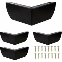 Petites Ecrevisses - 4er Set Möbelfüße 55mm Modern Tischbeine mit Schrauben Metall Beine für Sofa Bett Schränke - Schwarz von PETITES ECREVISSES