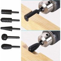 Petites Ecrevisses - 4er-Set Rotary Grar Raspel für Holz mit 6mm Schaft Gravierbohrer für Holz Kunststoff Schwarz von PETITES ECREVISSES