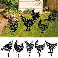 Petites Ecrevisses - 5 Stück Gartendeko Huhn Durchbrochene Gartendekoration aus Metall für Outdoor-Garten Hinterhof Rasen Dekoration Petites Ecrevisses - 5 Stück Gartendeko Huhn Durchbrochene Gartendekoration aus Metall für Outdoor-Garten Hinterhof Rasen Dekoration von PETITES ECREVISSES