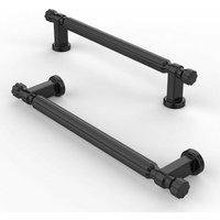 Petites Ecrevisses - 6 Stück Möbelgriffe Modernes Design Küchenschrankgriffe 128mm mit Schrauben Türgriff für Möbel Schränke Kommode Schwarz von PETITES ECREVISSES
