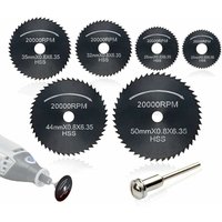 Petites Ecrevisses - 7 Stück Sägeblatt Kreissägeblatt Set für Dremel mit 1/8 Zoll Schaft Kreissägeblätter Trennscheiben Schneid Set für Holz Metall von PETITES ECREVISSES