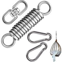 Petites Ecrevisses - Federhaken Set mit 2 Karabiner Schwingfeder für Hängesessel 360° Swivel Haken für Hammock Hängeliege Schaukel Tragfähigkeit 250KG von PETITES ECREVISSES