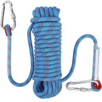 Petites Ecrevisses - Outdoor-Kletter-Sicherheitsseil mit 2 Karabinern zum Abseilen 10mm Kletterseile für Arbeiten in der Höhe Feuerleiter Abseilen von PETITES ECREVISSES