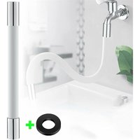 Wasserhahn Verlängerung 50cm Universelles Wasserhahn Strahlregler Silikonschlauch Wasserhahn Verlängerungsrohr 360° Flexibel Biegen Weiß Wasserhahn Verlängerung 50cm Universelles Wasserhahn Strahlregler Silikonschlauch Wasserhahn Verlängerungsrohr 360° Flexibel Biegen Weiß von PETITES ECREVISSES
