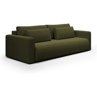 Petits-meubles - 3-Sitzer-Sofabett mit Truhe Evy Tannengrün von PETITS-MEUBLES