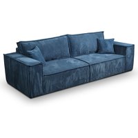 4-Sitzer Schlafsofa mit Bettkasten Isaac Cord Blau 4-Sitzer Schlafsofa mit Bettkasten Isaac Cord Blau von PETITS-MEUBLES