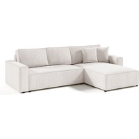 4-Sitzer-Wende-Ecksofa mit Truhe Isaac aus Cord Blanc Cassé 4-Sitzer-Wende-Ecksofa mit Truhe Isaac aus Cord Blanc Cassé von PETITS-MEUBLES