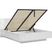 Bett mit Bettkasten 160x200cm Weiß Bett mit Bettkasten 160x200cm Weiß von PETITS-MEUBLES
