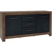Petits-meubles - Buffet Adam mit 3 Schubladen und 2 Türen, Holzoptik und Schwarz, 160cm von PETITS-MEUBLES