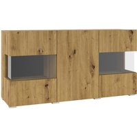 Buffet Glora mit 3 Türen, Holzoptik, 120cm von PETITS-MEUBLES