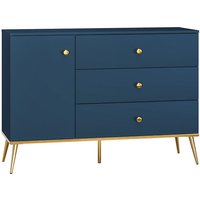 Buffet Thalia mit 3 Schubladen und 1 Tür, Blau, 120cm Buffet Thalia mit 3 Schubladen und 1 Tür, Blau, 120cm von PETITS-MEUBLES