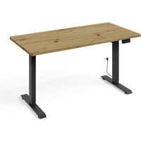 Elektrisch höhenverstellbarer Schreibtisch 140x70 schwarz/Artisan Eiche Elektrisch höhenverstellbarer Schreibtisch 140x70 schwarz/Artisan Eiche von PETITS-MEUBLES
