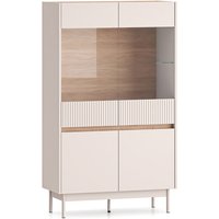 Geschirrschrank Connie mit 4 Türen, Kaschmir und Holzoptik, 155.8cm Geschirrschrank Connie mit 4 Türen, Kaschmir und Holzoptik, 155.8cm von PETITS-MEUBLES