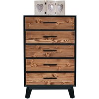 Kommode mit 5 Schubladen Nostalgie - Schwarz und Holz Kommode mit 5 Schubladen Nostalgie - Schwarz und Holz von PETITS-MEUBLES