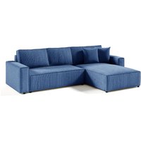 Petits-meubles - 4-Sitzer-Wende-Ecksofa mit Bettkasten Isaac Cord Blau Petits-meubles - 4-Sitzer-Wende-Ecksofa mit Bettkasten Isaac Cord Blau von PETITS-MEUBLES