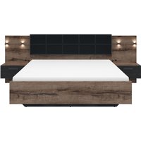 Petits-meubles - Bett 160x200 inkl. led Nachttisch und USB-Anschluss Romane Bois Petits-meubles - Bett 160x200 inkl. led Nachttisch und USB-Anschluss Romane Bois von PETITS-MEUBLES