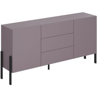 Buffet Bérénice mit 3 Schubladen und 2 Türen, Violett und Schwarz, 184cm von PETITS-MEUBLES