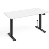 Petits-meubles - Elektrisch höhenverstellbarer Schreibtisch 140x70 schwarz/matt weiß Petits-meubles - Elektrisch höhenverstellbarer Schreibtisch 140x70 schwarz/matt weiß von PETITS-MEUBLES